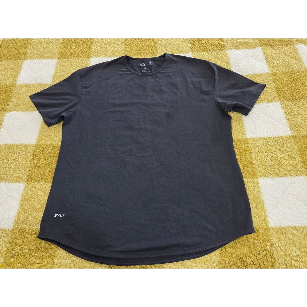 BYLT Premium Basics Lux Blend Black Curved Hem Tee XXL Short Sleeve Shirt
